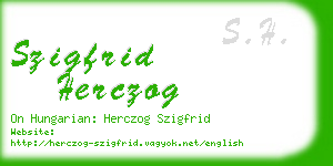 szigfrid herczog business card
